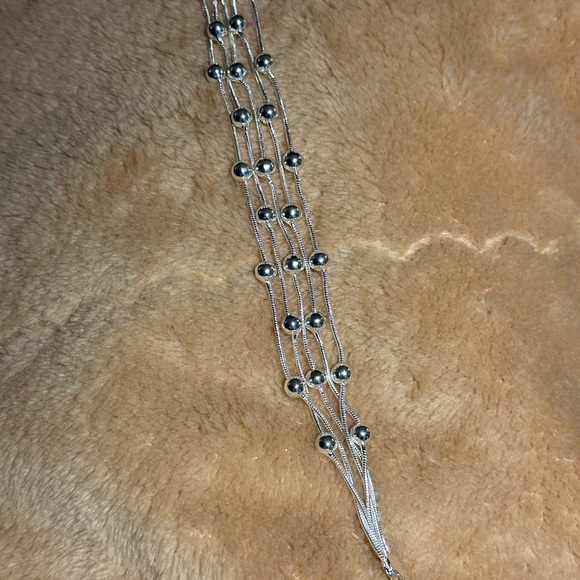 Sterling Silver 925 Elegant Silver Beaded Bracelet - Picture 4 of 8